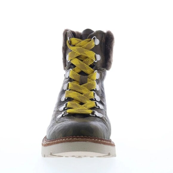 NWT Bionica Danie Leather Shearling Lace Up Boots Size 8 Women's All Weather - Picture 2 of 12